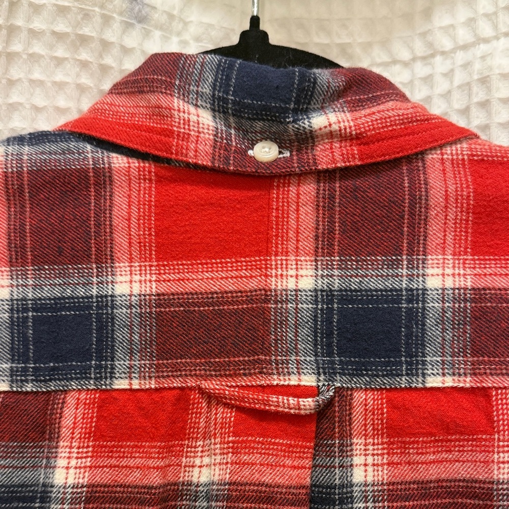 Gitman Bros - Red and Navy Plaid Button Down Shirt - M - Picture 8 of 9